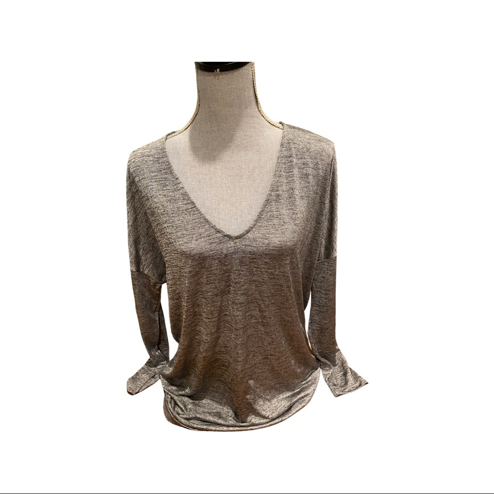 Silver, vneck, tunic